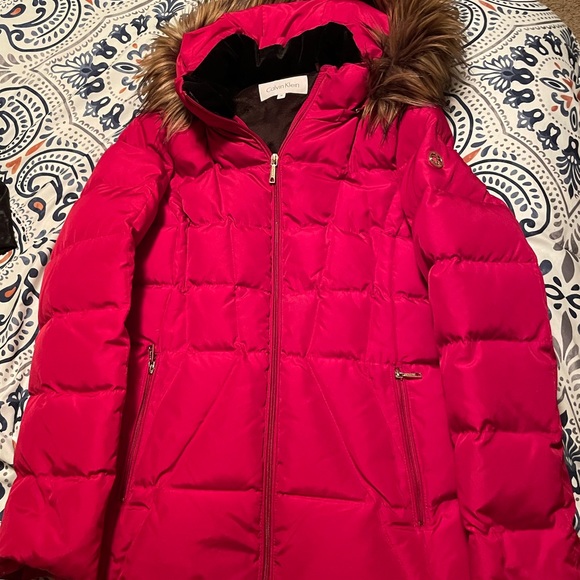 Calvin Klein Jackets & Blazers - Calvin Klein red puffer coat size Medium
